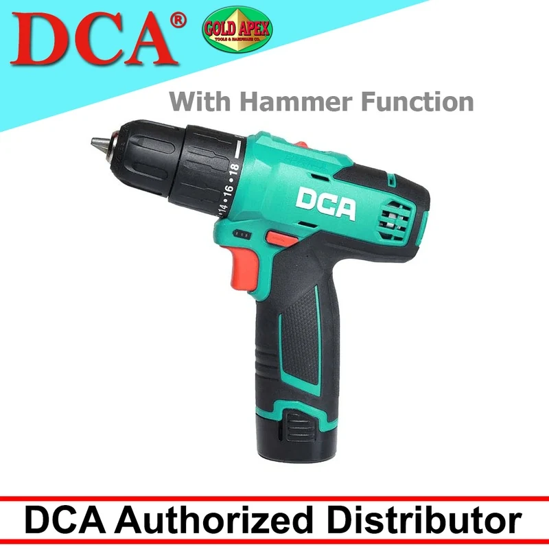 DCA ADJZ1202i-E 12V Cordless Hammer Drill 10mm [Kit]